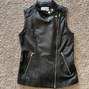 Walter Baker | Black 100% Genuine Sheep Leather Vest | Size Small